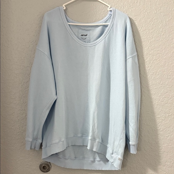 Aerie Soft Blue Relaxed Fit Sweatshirt - Picture 1 of 4